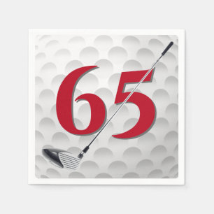 Serviette En Papier 65e anniversaire Golf Club Napkins