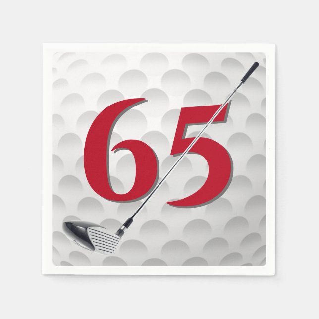 Serviette En Papier 65e anniversaire Golf Club Napkins (Devant)