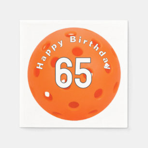 Serviette En Papier 65e anniversaire Orange Pickleball