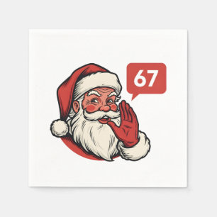 Serviette En Papier 67 Noël Joyeux Six Sept Pourriture du cerveau Père