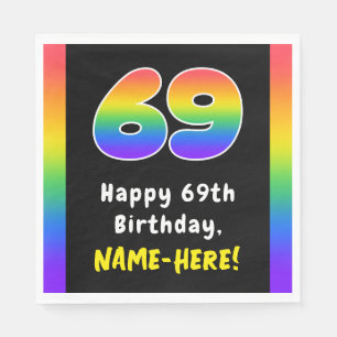 Serviette En Papier 69e anniversaire : Rainbow Spectrum # 69, Nom pers