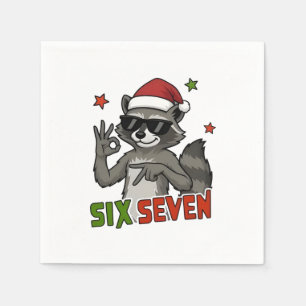 Serviette En Papier 6 7 Six Seven Main Génération Z Alpha Raton Laveu