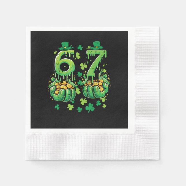 Serviette En Papier 6 7 St Patricks Day (Devant)