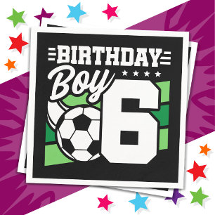 Serviette En Papier 6 ans Football Party 6e anniversaire garçon