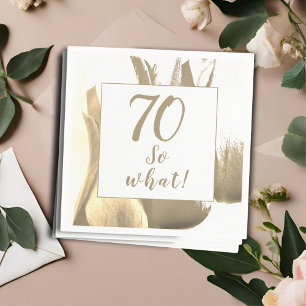 Serviette En Papier 70 Alors quelle Tulipe d'or Motivationnelle 70e an