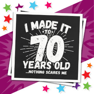 Serviette En Papier 70 ans vieux mème sarcastique drôle 70ème annivers