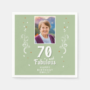 Serviette En Papier 70 et Fabulous Foliage 70e anniversaire Photo