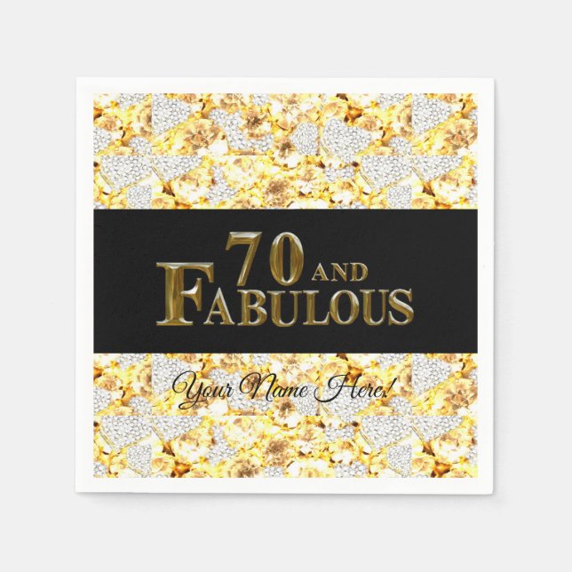 Serviette En Papier 70e anniversaire  (Devant)