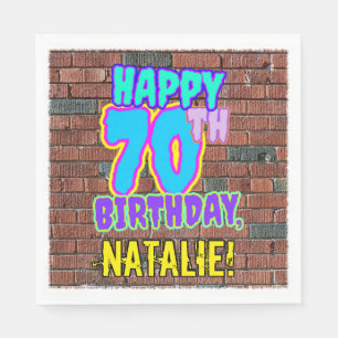 Serviette En Papier 70e anniversaire ~ Amusant, Graffiti urbain inspir