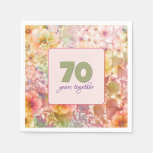 Serviette En Papier 70e anniversaire Cosmos Floral Garden