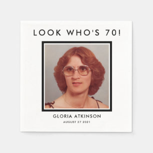 Serviette En Papier 70e anniversaire de personnalisation serviettes ph