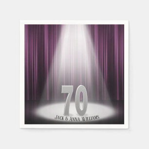 Serviette En Papier 70e anniversaire du mariage sous les projecteurs