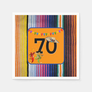 Serviette En Papier 70e anniversaire fête Design mexicain