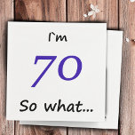 Serviette En Papier 70e anniversaire Funny Motivational Je`m 70 alors<br><div class="desc">Des serviettes en papier simples pour quelqu'un qui célèbre son 70e anniversaire. Une citation drôle et motivationnelle I`m 70 donc ce qui est parfait pour une personne avec un sens de l'humour.</div>