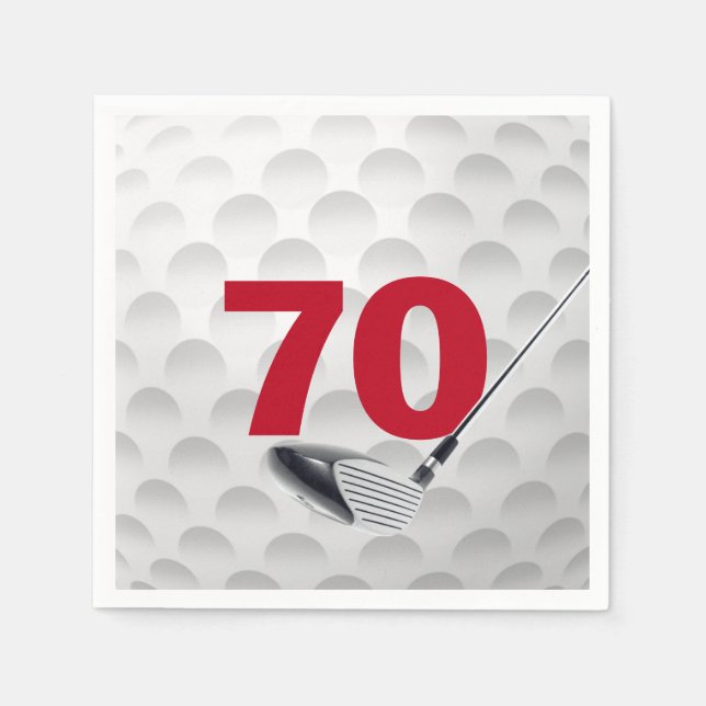 Serviette En Papier 70e anniversaire Golf Ball (Devant)
