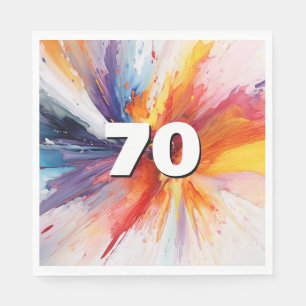 Serviette En Papier 70e anniversaire Paint Blast Napkins