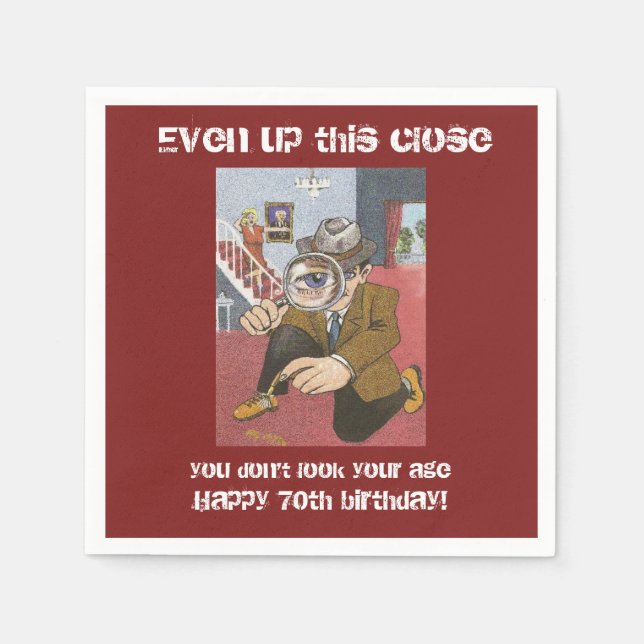 Serviette En Papier 70e anniversaire serviettes de fête par DAL (Devant)