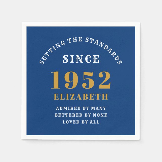 Serviette En Papier 70e Birthday 1952 (Devant)