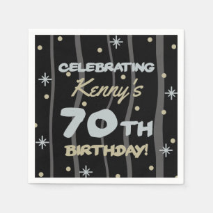 Serviette En Papier 70th Birthday Party Ajouter votre nom