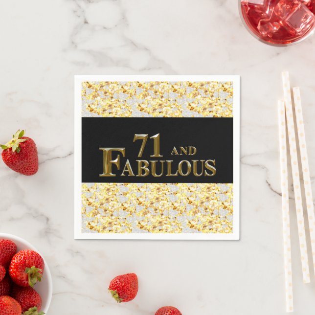 Serviette En Papier 71e anniversaire  (En situation)