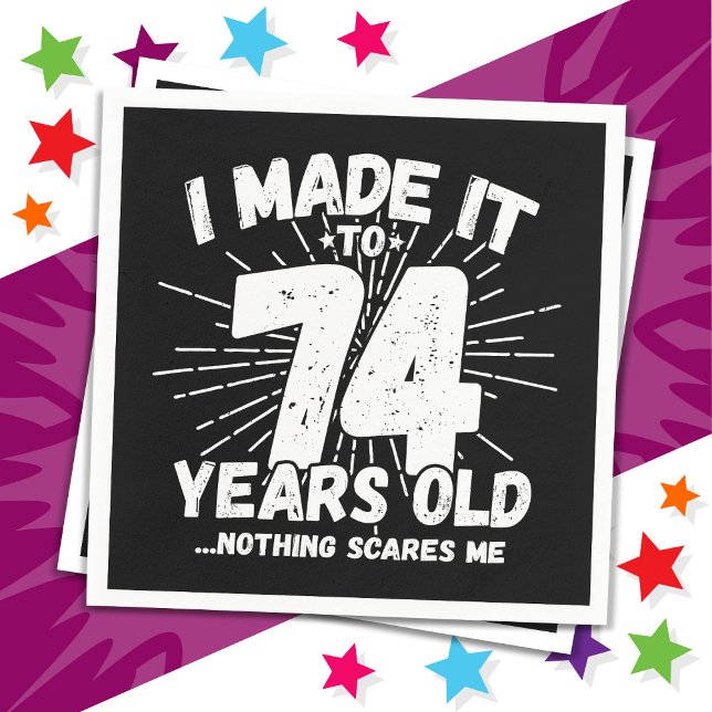 Serviette En Papier 74 Ans Mème Sarcastique Mème Drôle 74ème Anniversa (Créateur téléchargé)