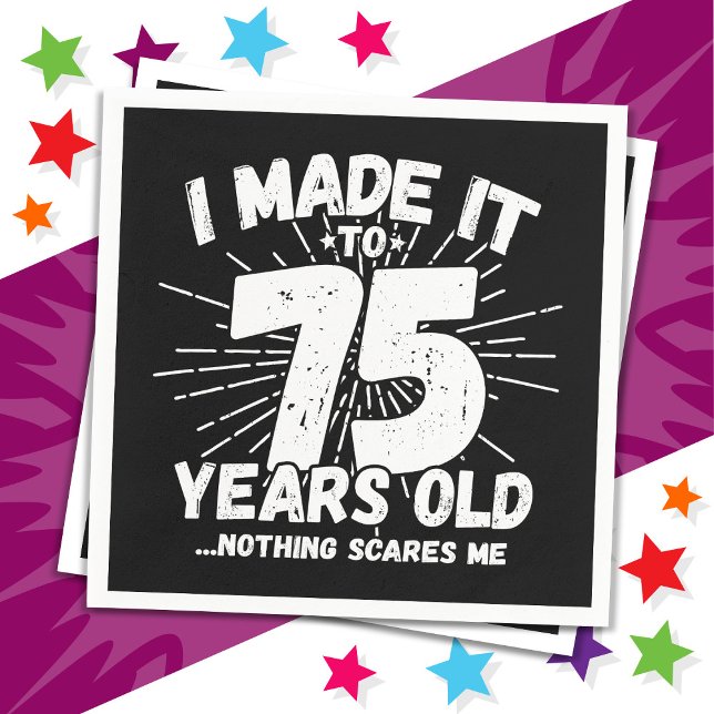 Serviette En Papier 75 ans vieux mème sarcastique drôle 75ème annivers (Créateur téléchargé)