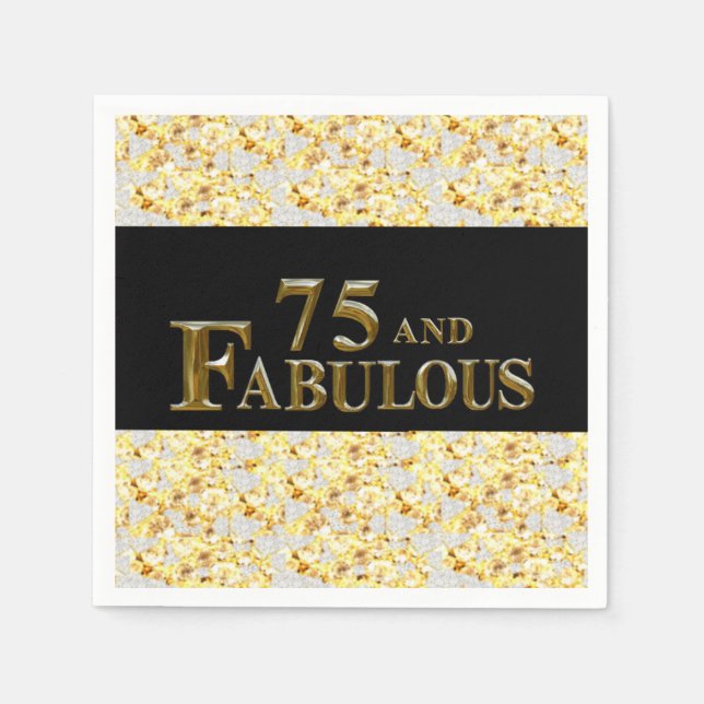 Serviette En Papier 75e anniversaire  (Devant)