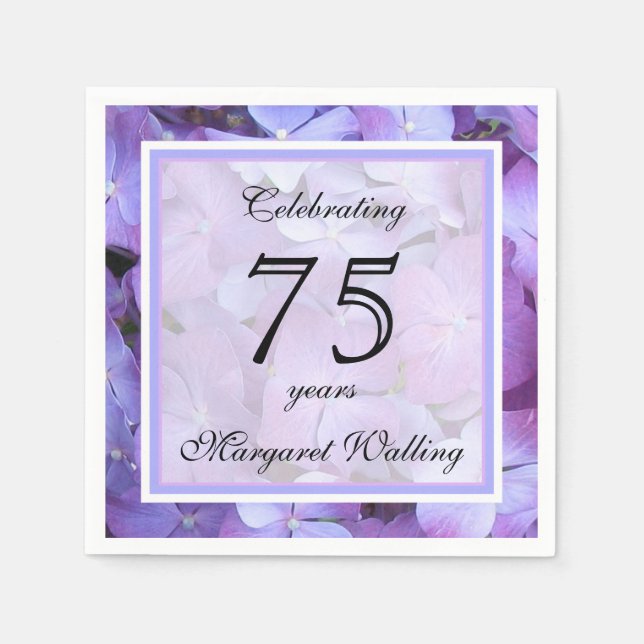 Serviette En Papier 75e anniversaire de la fête Papier serviettes (Devant)