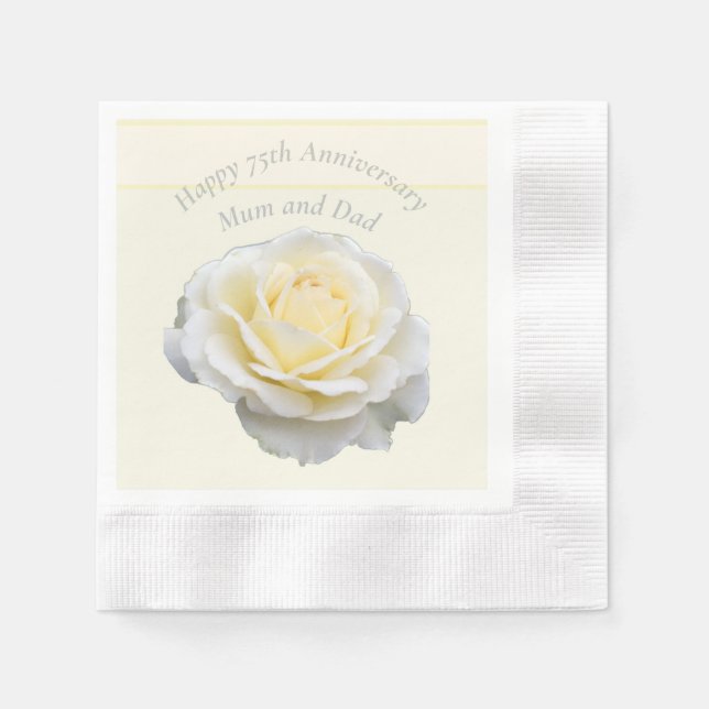 Serviette En Papier 75e anniversaire du Mariage (Devant)