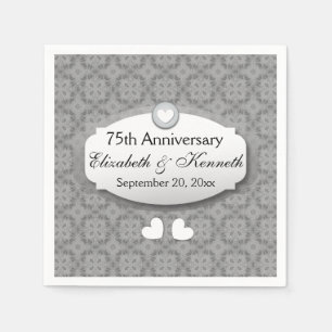 Serviette En Papier 75e anniversaire du Mariage Diamond Z04