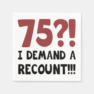 Serviette En Papier 75e anniversaire Gag cadeau