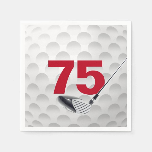 Serviette En Papier 75e anniversaire Golf Ball (Devant)