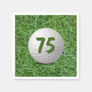 Serviette En Papier 75e anniversaire Golf Ball on Grass