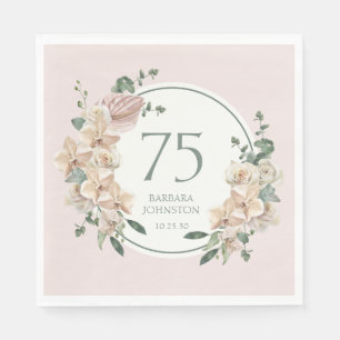 Serviette En Papier 75e anniversaire Tropical Floral