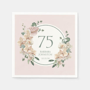 Serviette En Papier 75e anniversaire Tropical Floral