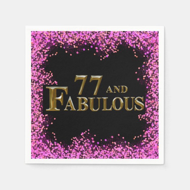 Serviette En Papier 77e anniversaire  (Devant)