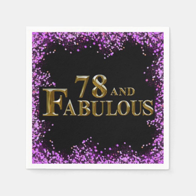 Serviette En Papier 78e anniversaire  (Devant)