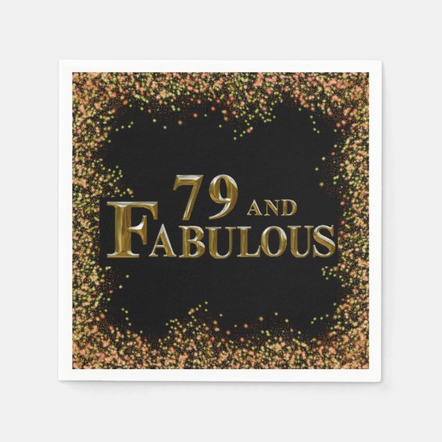 Serviette En Papier 79e anniversaire  (Devant)