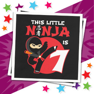 Serviette En Papier 7e anniversaire 7 année Enfants Party Little Ninja