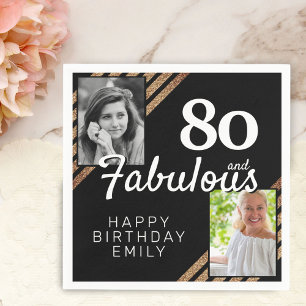 Serviette En Papier 80 et Fabulous Gold Parties scintillant 2 Photo 80