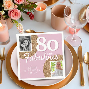 Serviette En Papier 80 et Fabulous Gold Parties scintillant 2 Photo 80
