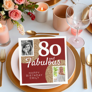 Serviette En Papier 80 et Fabulous Gold Parties scintillant 2 Photo 80
