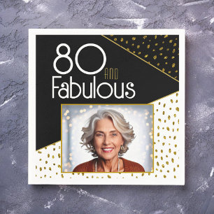 Serviette En Papier 80 et Fabulous Gold Parties scintillant Photo 80e 