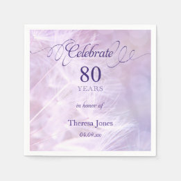 Serviette En Papier 80e anniversaire de fête Cocktail standard Napkin