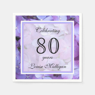 Serviette En Papier 80e anniversaire de la fête Papier serviettes