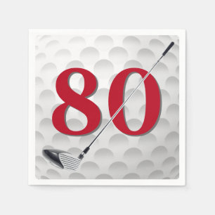 Serviette En Papier 80e anniversaire Golf Club Napkins