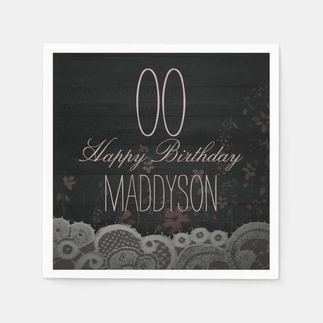 Serviette En Papier 80ème 85ème 90ème 91ème 92ème 97ème 98ème 99ème an (Devant)