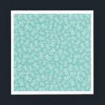 Serviette En Papier 80th Birthday Party Numéro Motif Turquoise/blanc<br><div class="desc">Ce design cool, sur la colline est un motif de nombres aléatoires turquoise et blanc moderne avec le numéro d'étape blanc 80 répété dans des tailles et angles variés sur un arrière - plan turquoise pour une impression tout-en-haut. Ce n'est pas seulement pour votre 80e anniversaire, il est également adapté...</div>