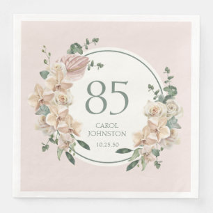 Serviette En Papier 85e anniversaire Tropical Floral