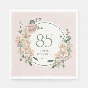 Serviette En Papier 85e anniversaire Tropical Floral